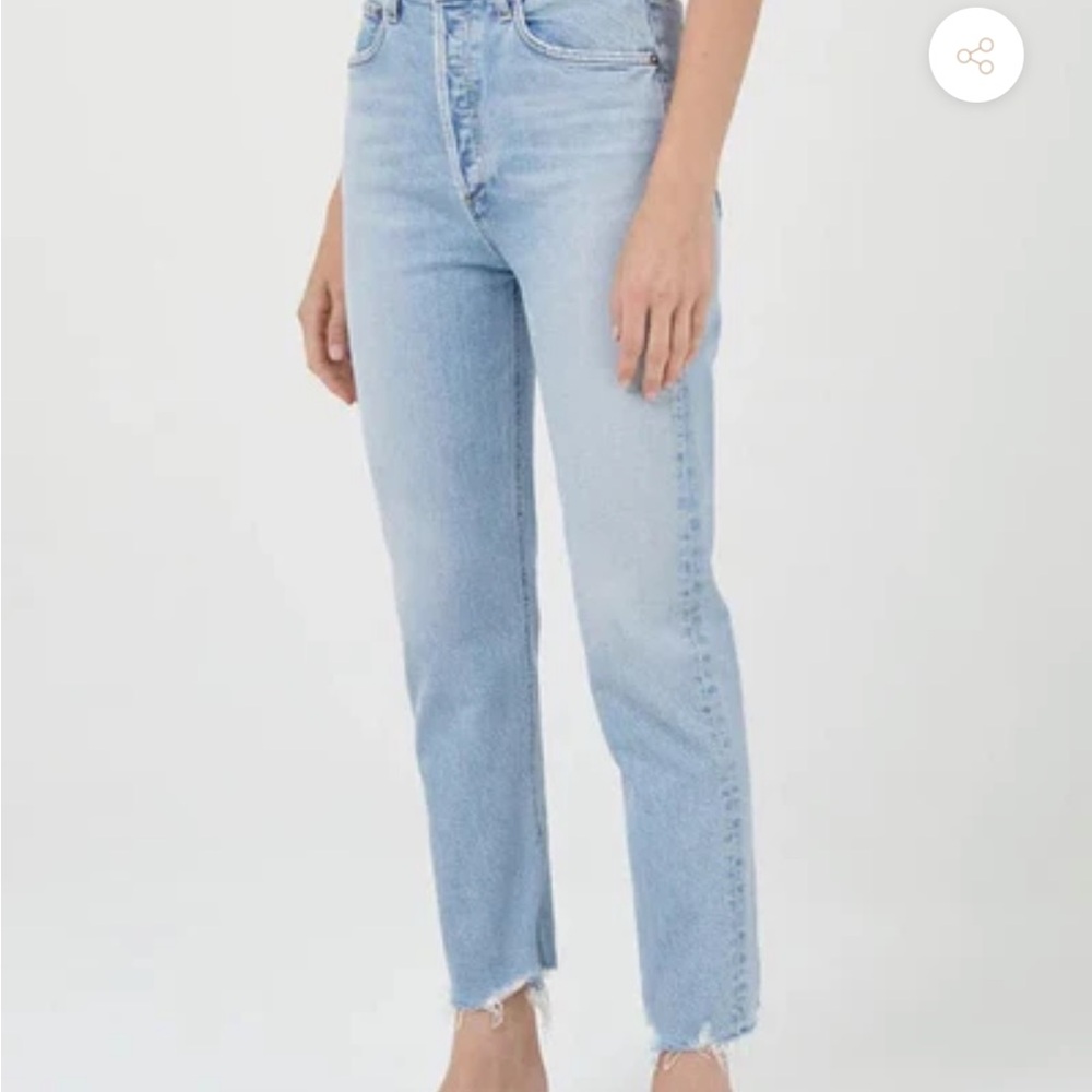 AGOLDE Riley Crop in Bitter sz 32